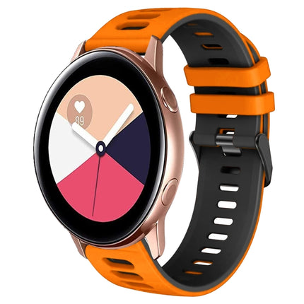 20mm Two-Color Silicone Watch Band, For Samsung Galaxy Watch 4 Classic 42mm, For Samsung Galaxy Watch Active 2 - DealBuddy