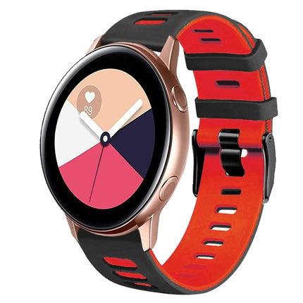 20mm Two-Color Silicone Watch Band, For Samsung Galaxy Watch 4 Classic 42mm, For Samsung Galaxy Watch Active 2 - DealBuddy