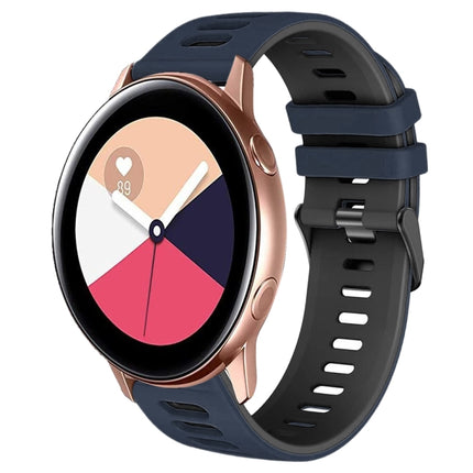 20mm Two-Color Silicone Watch Band, For Samsung Galaxy Watch 4 Classic 42mm, For Samsung Galaxy Watch Active 2 - DealBuddy