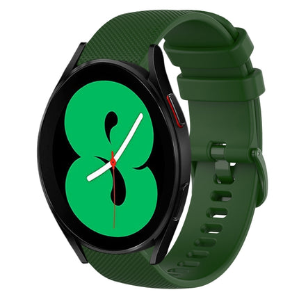 20mm Plaid Solid Color Silicone Watch Band, For Samsung Galaxy Watch4 44mm, For Samsung Galaxy Watch4 Classic 46mm, For Samsung Galaxy Watch4 Classic 42mm, For Samsung Galaxy Watch Active 2 - DealBuddy