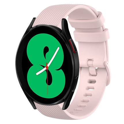 20mm Plaid Solid Color Silicone Watch Band, For Samsung Galaxy Watch4 44mm, For Samsung Galaxy Watch4 Classic 46mm, For Samsung Galaxy Watch4 Classic 42mm, For Samsung Galaxy Watch Active 2 - DealBuddy