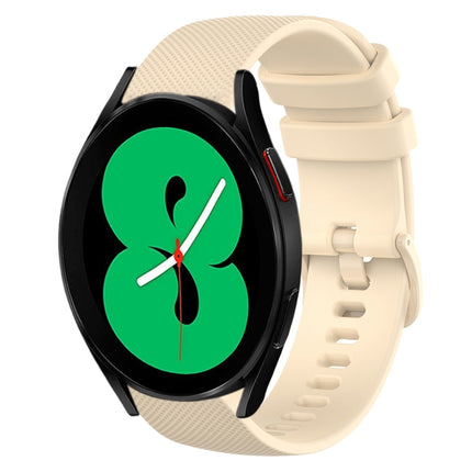 20mm Plaid Solid Color Silicone Watch Band, For Samsung Galaxy Watch4 44mm, For Samsung Galaxy Watch4 Classic 46mm, For Samsung Galaxy Watch4 Classic 42mm, For Samsung Galaxy Watch Active 2 - DealBuddy