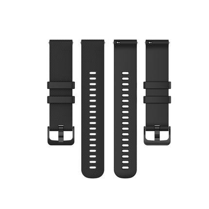 20mm Plaid Solid Color Silicone Watch Band