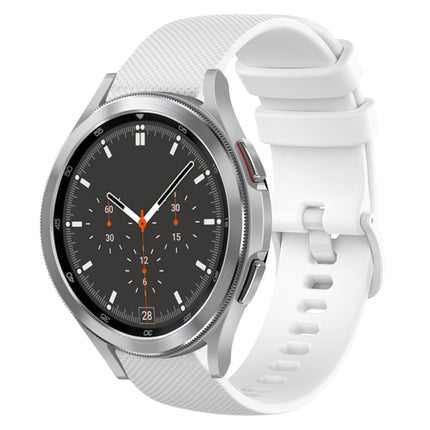 20mm Plaid Solid Color Silicone Watch Band, For Samsung Galaxy Watch4 44mm, For Samsung Galaxy Watch4 Classic 46mm, For Samsung Galaxy Watch4 Classic 42mm, For Samsung Galaxy Watch Active 2 - DealBuddy