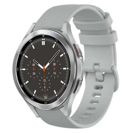 20mm Plaid Solid Color Silicone Watch Band, For Samsung Galaxy Watch4 44mm, For Samsung Galaxy Watch4 Classic 46mm, For Samsung Galaxy Watch4 Classic 42mm, For Samsung Galaxy Watch Active 2 - DealBuddy