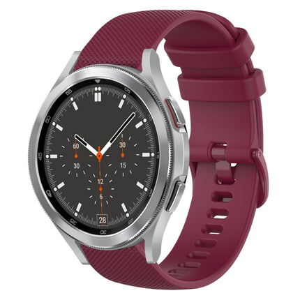 20mm Plaid Solid Color Silicone Watch Band, For Samsung Galaxy Watch4 44mm, For Samsung Galaxy Watch4 Classic 46mm, For Samsung Galaxy Watch4 Classic 42mm, For Samsung Galaxy Watch Active 2 - DealBuddy