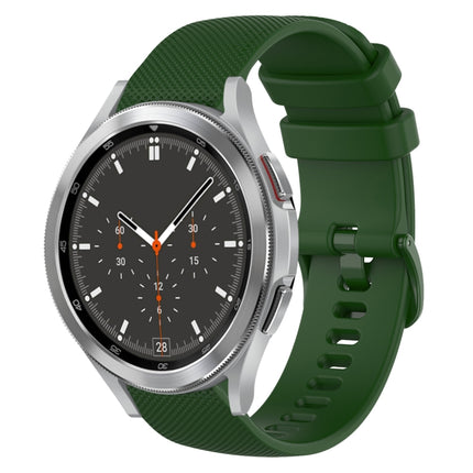 20mm Plaid Solid Color Silicone Watch Band, For Samsung Galaxy Watch4 44mm, For Samsung Galaxy Watch4 Classic 46mm, For Samsung Galaxy Watch4 Classic 42mm, For Samsung Galaxy Watch Active 2 - DealBuddy