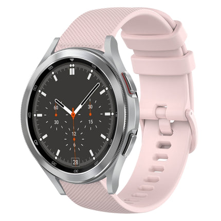 20mm Plaid Solid Color Silicone Watch Band, For Samsung Galaxy Watch4 44mm, For Samsung Galaxy Watch4 Classic 46mm, For Samsung Galaxy Watch4 Classic 42mm, For Samsung Galaxy Watch Active 2 - DealBuddy