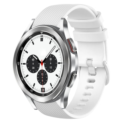 20mm Plaid Solid Color Silicone Watch Band, For Samsung Galaxy Watch4 44mm, For Samsung Galaxy Watch4 Classic 46mm, For Samsung Galaxy Watch4 Classic 42mm, For Samsung Galaxy Watch Active 2 - DealBuddy