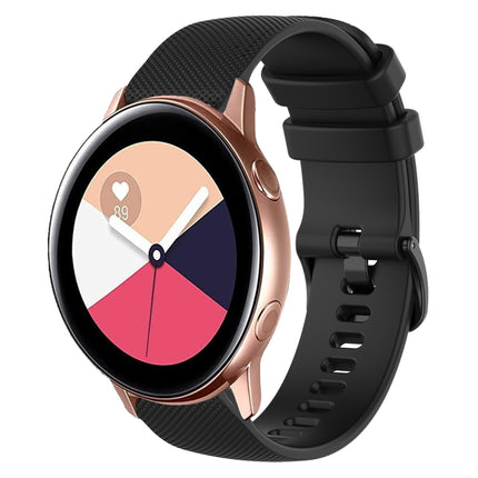 20mm Plaid Solid Color Silicone Watch Band