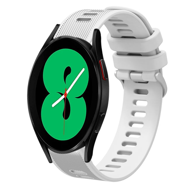 20mm Twill Solid Color Silicone Watch Band, For Samsung Galaxy Watch4 44mm, For Samsung Galaxy Watch4 Classic 46mm, For Samsung Galaxy Watch4 Classic 42mm, For Samsung Galaxy Watch Active 2 - DealBuddy