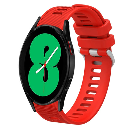 20mm Twill Solid Color Silicone Watch Band, For Samsung Galaxy Watch4 44mm, For Samsung Galaxy Watch4 Classic 46mm, For Samsung Galaxy Watch4 Classic 42mm, For Samsung Galaxy Watch Active 2 - DealBuddy