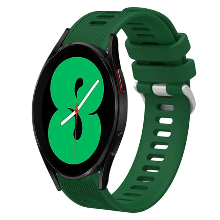 20mm Twill Solid Color Silicone Watch Band, For Samsung Galaxy Watch4 44mm, For Samsung Galaxy Watch4 Classic 46mm, For Samsung Galaxy Watch4 Classic 42mm, For Samsung Galaxy Watch Active 2 - DealBuddy