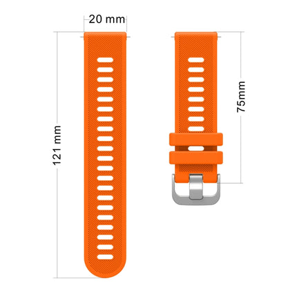 20mm Twill Solid Color Silicone Watch Band