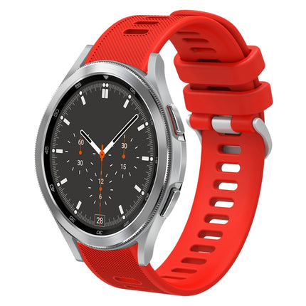 20mm Twill Solid Color Silicone Watch Band, For Samsung Galaxy Watch4 44mm, For Samsung Galaxy Watch4 Classic 46mm, For Samsung Galaxy Watch4 Classic 42mm, For Samsung Galaxy Watch Active 2 - DealBuddy