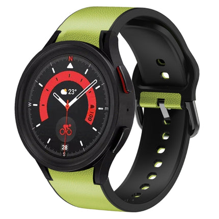 20mm Silicone Adhesive Leather Watch Band, For Samsung Galaxy Watch 5 40mm, For Samsung Galaxy Watch 5 44mm, For Samsung Galaxy Watch 5 Pro 45mm, For Samsung Galaxy Watch 4 40mm, For Samsung Galaxy Watch 4 44mm - DealBuddy