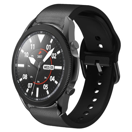 20mm Silicone Adhesive Leather Watch Band, For Samsung Galaxy Watch 5 40mm, For Samsung Galaxy Watch 5 44mm, For Samsung Galaxy Watch 5 Pro 45mm, For Samsung Galaxy Watch 4 40mm, For Samsung Galaxy Watch 4 44mm - DealBuddy