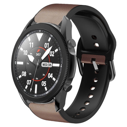 20mm Silicone Adhesive Leather Watch Band, For Samsung Galaxy Watch 5 40mm, For Samsung Galaxy Watch 5 44mm, For Samsung Galaxy Watch 5 Pro 45mm, For Samsung Galaxy Watch 4 40mm, For Samsung Galaxy Watch 4 44mm - DealBuddy