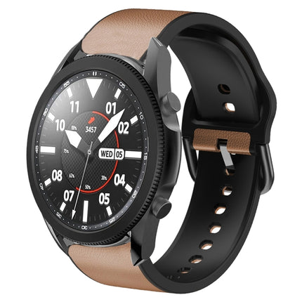 20mm Silicone Adhesive Leather Watch Band, For Samsung Galaxy Watch 5 40mm, For Samsung Galaxy Watch 5 44mm, For Samsung Galaxy Watch 5 Pro 45mm, For Samsung Galaxy Watch 4 40mm, For Samsung Galaxy Watch 4 44mm - DealBuddy