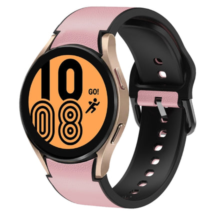 20mm Silicone Adhesive Leather Watch Band, For Samsung Galaxy Watch 5 40mm, For Samsung Galaxy Watch 5 44mm, For Samsung Galaxy Watch 5 Pro 45mm, For Samsung Galaxy Watch 4 40mm, For Samsung Galaxy Watch 4 44mm - DealBuddy