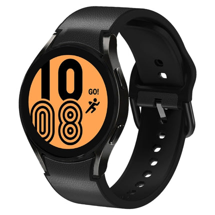 20mm Silicone Adhesive Leather Watch Band, For Samsung Galaxy Watch 5 40mm, For Samsung Galaxy Watch 5 44mm, For Samsung Galaxy Watch 5 Pro 45mm, For Samsung Galaxy Watch 4 40mm, For Samsung Galaxy Watch 4 44mm - DealBuddy