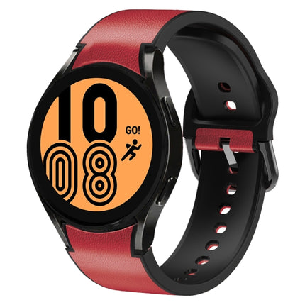 20mm Silicone Adhesive Leather Watch Band, For Samsung Galaxy Watch 5 40mm, For Samsung Galaxy Watch 5 44mm, For Samsung Galaxy Watch 5 Pro 45mm, For Samsung Galaxy Watch 4 40mm, For Samsung Galaxy Watch 4 44mm - DealBuddy