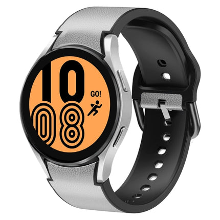20mm Silicone Adhesive Leather Watch Band, For Samsung Galaxy Watch 5 40mm, For Samsung Galaxy Watch 5 44mm, For Samsung Galaxy Watch 5 Pro 45mm, For Samsung Galaxy Watch 4 40mm, For Samsung Galaxy Watch 4 44mm - DealBuddy