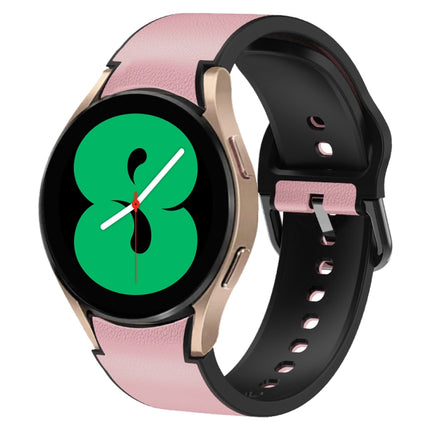 20mm Silicone Adhesive Leather Watch Band, For Samsung Galaxy Watch 5 40mm, For Samsung Galaxy Watch 5 44mm, For Samsung Galaxy Watch 5 Pro 45mm, For Samsung Galaxy Watch 4 40mm, For Samsung Galaxy Watch 4 44mm - DealBuddy