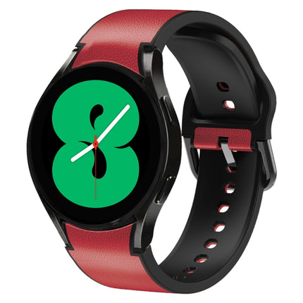 20mm Silicone Adhesive Leather Watch Band, For Samsung Galaxy Watch 5 40mm, For Samsung Galaxy Watch 5 44mm, For Samsung Galaxy Watch 5 Pro 45mm, For Samsung Galaxy Watch 4 40mm, For Samsung Galaxy Watch 4 44mm - DealBuddy