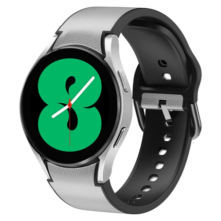 20mm Silicone Adhesive Leather Watch Band, For Samsung Galaxy Watch 5 40mm, For Samsung Galaxy Watch 5 44mm, For Samsung Galaxy Watch 5 Pro 45mm, For Samsung Galaxy Watch 4 40mm, For Samsung Galaxy Watch 4 44mm - DealBuddy