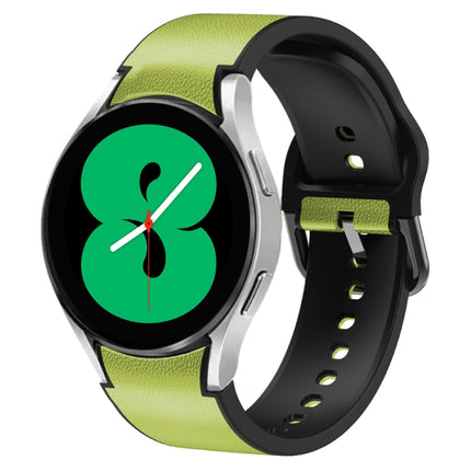 20mm Silicone Adhesive Leather Watch Band, For Samsung Galaxy Watch 5 40mm, For Samsung Galaxy Watch 5 44mm, For Samsung Galaxy Watch 5 Pro 45mm, For Samsung Galaxy Watch 4 40mm, For Samsung Galaxy Watch 4 44mm - DealBuddy