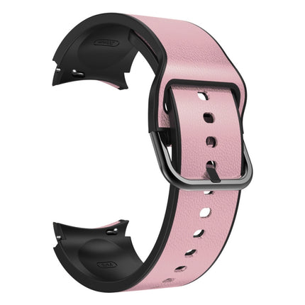20mm Silicone Adhesive Leather Watch Band, For Samsung Galaxy Watch 4 Classic 46mm, For Samsung Galaxy Watch 4 Classic 42mm, For Samsung Galaxy Watch Active 2 - DealBuddy