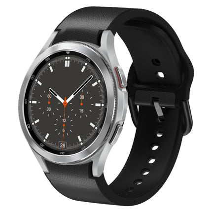 20mm Silicone Adhesive Leather Watch Band, For Samsung Galaxy Watch 4 Classic 46mm, For Samsung Galaxy Watch 4 Classic 42mm, For Samsung Galaxy Watch Active 2 - DealBuddy