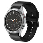 20mm Silicone Adhesive Leather Watch Band, For Samsung Galaxy Watch 4 Classic 46mm, For Samsung Galaxy Watch 4 Classic 42mm, For Samsung Galaxy Watch Active 2 - DealBuddy