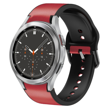 20mm Silicone Adhesive Leather Watch Band, For Samsung Galaxy Watch 4 Classic 46mm, For Samsung Galaxy Watch 4 Classic 42mm, For Samsung Galaxy Watch Active 2 - DealBuddy