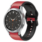 20mm Silicone Adhesive Leather Watch Band, For Samsung Galaxy Watch 4 Classic 46mm, For Samsung Galaxy Watch 4 Classic 42mm, For Samsung Galaxy Watch Active 2 - DealBuddy