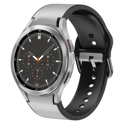 20mm Silicone Adhesive Leather Watch Band, For Samsung Galaxy Watch 4 Classic 46mm, For Samsung Galaxy Watch 4 Classic 42mm, For Samsung Galaxy Watch Active 2 - DealBuddy