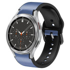 20mm Silicone Adhesive Leather Watch Band, For Samsung Galaxy Watch 4 Classic 46mm, For Samsung Galaxy Watch 4 Classic 42mm, For Samsung Galaxy Watch Active 2 - DealBuddy
