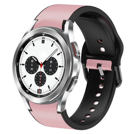 20mm Silicone Adhesive Leather Watch Band, For Samsung Galaxy Watch 4 Classic 46mm, For Samsung Galaxy Watch 4 Classic 42mm, For Samsung Galaxy Watch Active 2 - DealBuddy