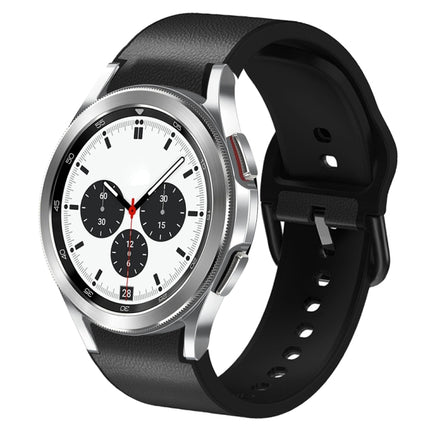20mm Silicone Adhesive Leather Watch Band, For Samsung Galaxy Watch 4 Classic 46mm, For Samsung Galaxy Watch 4 Classic 42mm, For Samsung Galaxy Watch Active 2 - DealBuddy