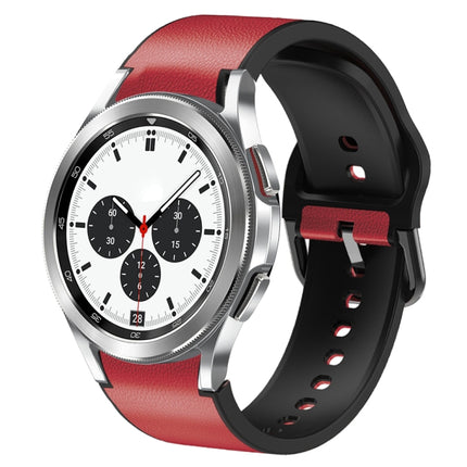 20mm Silicone Adhesive Leather Watch Band, For Samsung Galaxy Watch 4 Classic 46mm, For Samsung Galaxy Watch 4 Classic 42mm, For Samsung Galaxy Watch Active 2 - DealBuddy