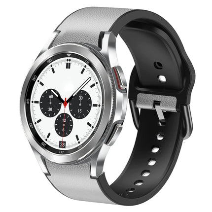 20mm Silicone Adhesive Leather Watch Band, For Samsung Galaxy Watch 4 Classic 46mm, For Samsung Galaxy Watch 4 Classic 42mm, For Samsung Galaxy Watch Active 2 - DealBuddy