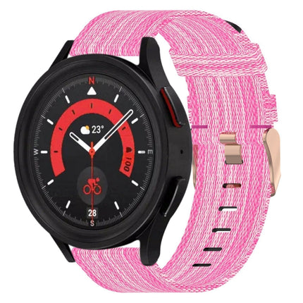 20mm Nylon Woven Watch Band, For Samsung Galaxy Watch5 40mm, For Samsung Galaxy Watch5 44mm, For Samsung Galaxy Watch5 Pro 45mm, For Samsung Galaxy Watch4 40mm, For Samsung Galaxy Watch4 44mm, For Samsung Galaxy Watch4 Classic 46mm - DealBuddy