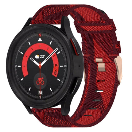 20mm Nylon Woven Watch Band, For Samsung Galaxy Watch5 40mm, For Samsung Galaxy Watch5 44mm, For Samsung Galaxy Watch5 Pro 45mm, For Samsung Galaxy Watch4 40mm, For Samsung Galaxy Watch4 44mm, For Samsung Galaxy Watch4 Classic 46mm - DealBuddy