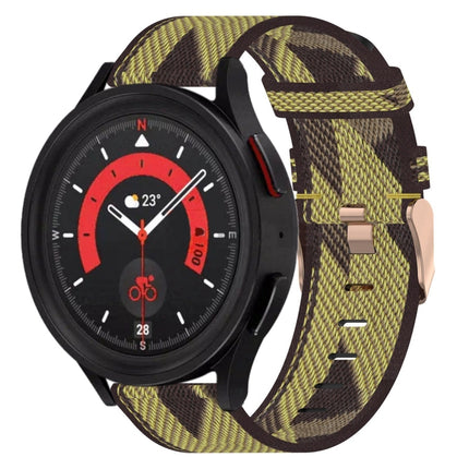 20mm Nylon Woven Watch Band, For Samsung Galaxy Watch5 40mm, For Samsung Galaxy Watch5 44mm, For Samsung Galaxy Watch5 Pro 45mm, For Samsung Galaxy Watch4 40mm, For Samsung Galaxy Watch4 44mm, For Samsung Galaxy Watch4 Classic 46mm - DealBuddy