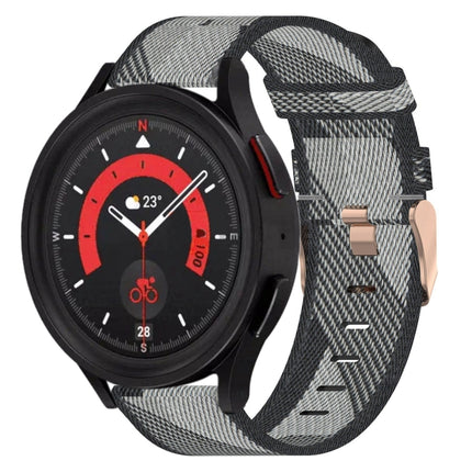 20mm Nylon Woven Watch Band, For Samsung Galaxy Watch5 40mm, For Samsung Galaxy Watch5 44mm, For Samsung Galaxy Watch5 Pro 45mm, For Samsung Galaxy Watch4 40mm, For Samsung Galaxy Watch4 44mm, For Samsung Galaxy Watch4 Classic 46mm - DealBuddy