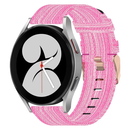 20mm Nylon Woven Watch Band, For Samsung Galaxy Watch5 40mm, For Samsung Galaxy Watch5 44mm, For Samsung Galaxy Watch5 Pro 45mm, For Samsung Galaxy Watch4 40mm, For Samsung Galaxy Watch4 44mm, For Samsung Galaxy Watch4 Classic 46mm - DealBuddy