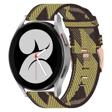20mm Nylon Woven Watch Band, For Samsung Galaxy Watch5 40mm, For Samsung Galaxy Watch5 44mm, For Samsung Galaxy Watch5 Pro 45mm, For Samsung Galaxy Watch4 40mm, For Samsung Galaxy Watch4 44mm, For Samsung Galaxy Watch4 Classic 46mm - DealBuddy
