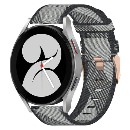 20mm Nylon Woven Watch Band, For Samsung Galaxy Watch5 40mm, For Samsung Galaxy Watch5 44mm, For Samsung Galaxy Watch5 Pro 45mm, For Samsung Galaxy Watch4 40mm, For Samsung Galaxy Watch4 44mm, For Samsung Galaxy Watch4 Classic 46mm - DealBuddy