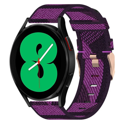20mm Nylon Woven Watch Band, For Samsung Galaxy Watch5 40mm, For Samsung Galaxy Watch5 44mm, For Samsung Galaxy Watch5 Pro 45mm, For Samsung Galaxy Watch4 40mm, For Samsung Galaxy Watch4 44mm, For Samsung Galaxy Watch4 Classic 46mm - DealBuddy